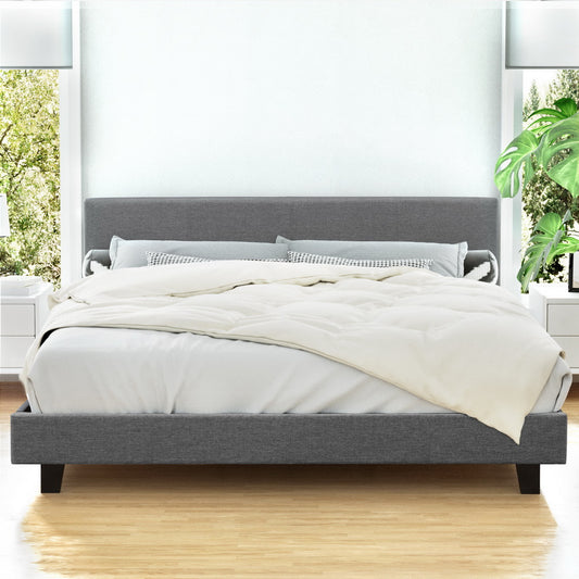 Amalfi Fabric Bed Frame - Grey King