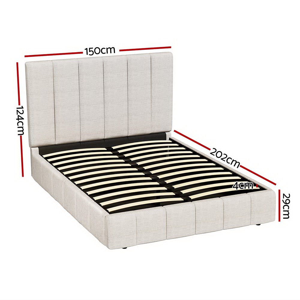 Genteel Bed & Mattress Package with 34cm Mattress - Beige Double