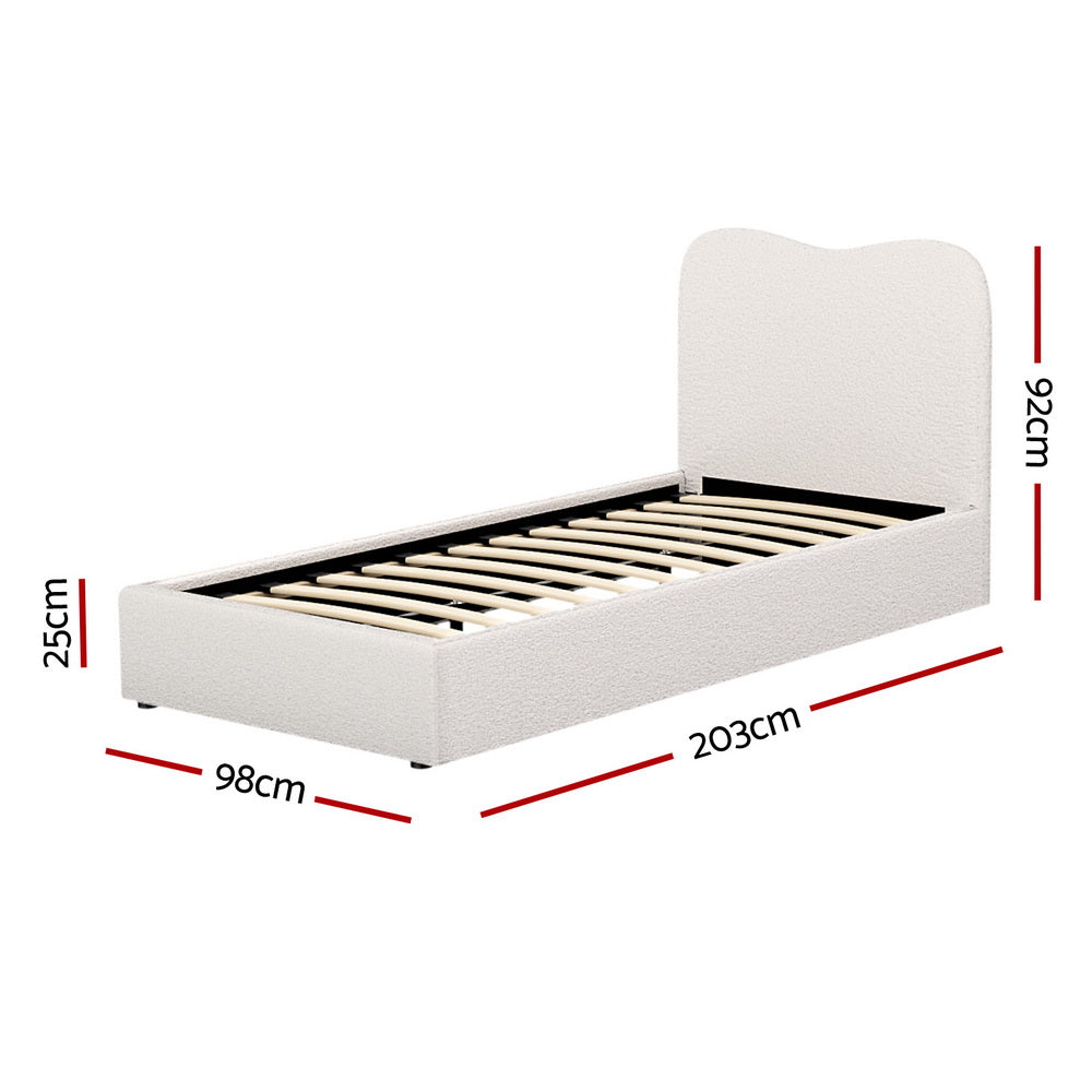Grace Bed & Mattress Package with 32cm Mattress - Beige Single