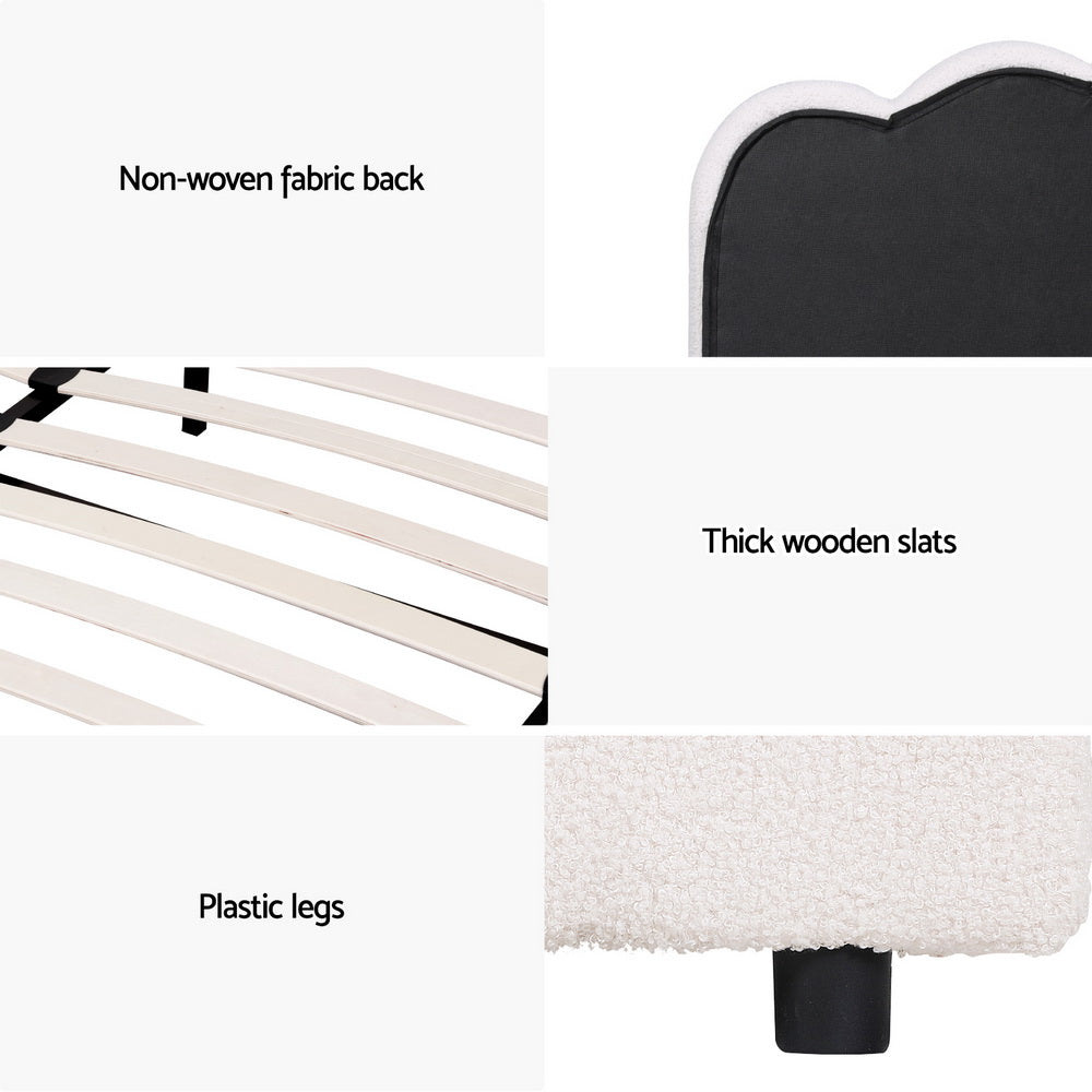 Fiona Bed Frame Bouclé - Beige King