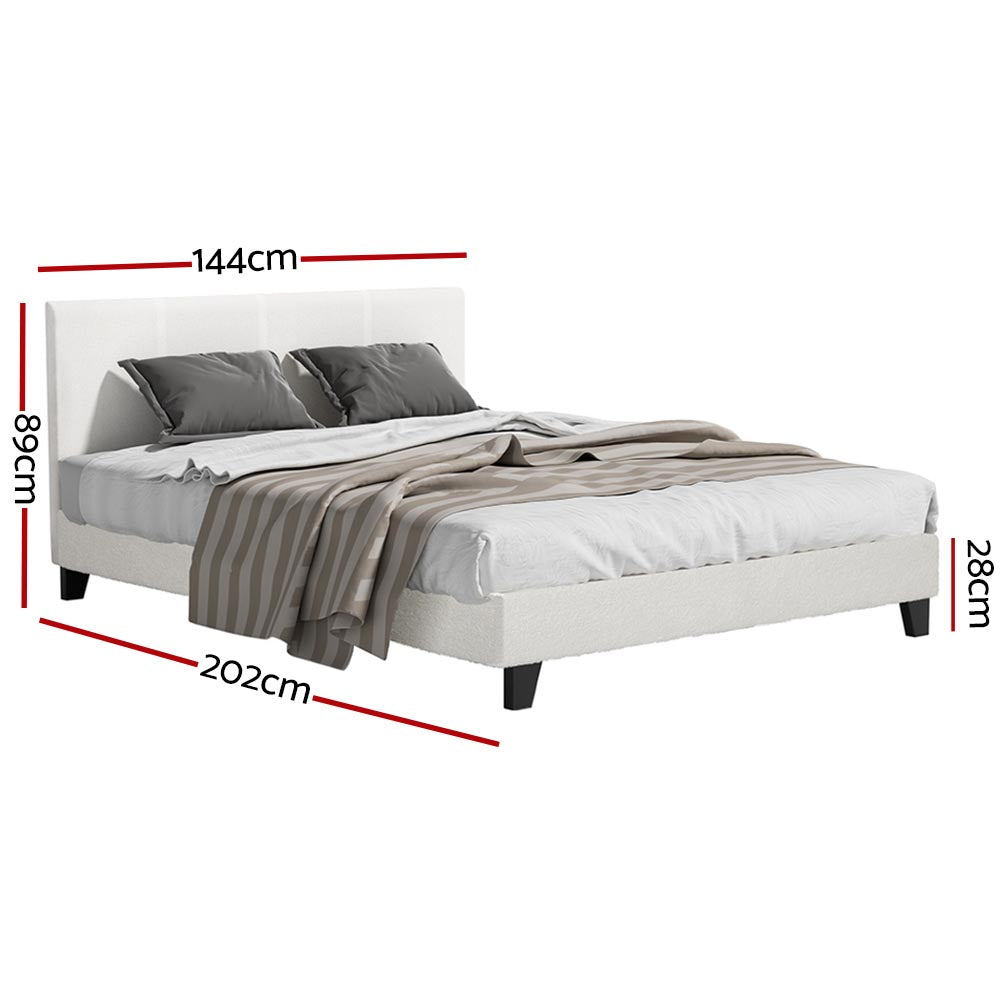 Jasper Bed & Mattress Package - White Double