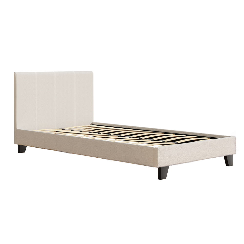 Jasper Bed & Mattress Package with 22cm Mattress - White King Single