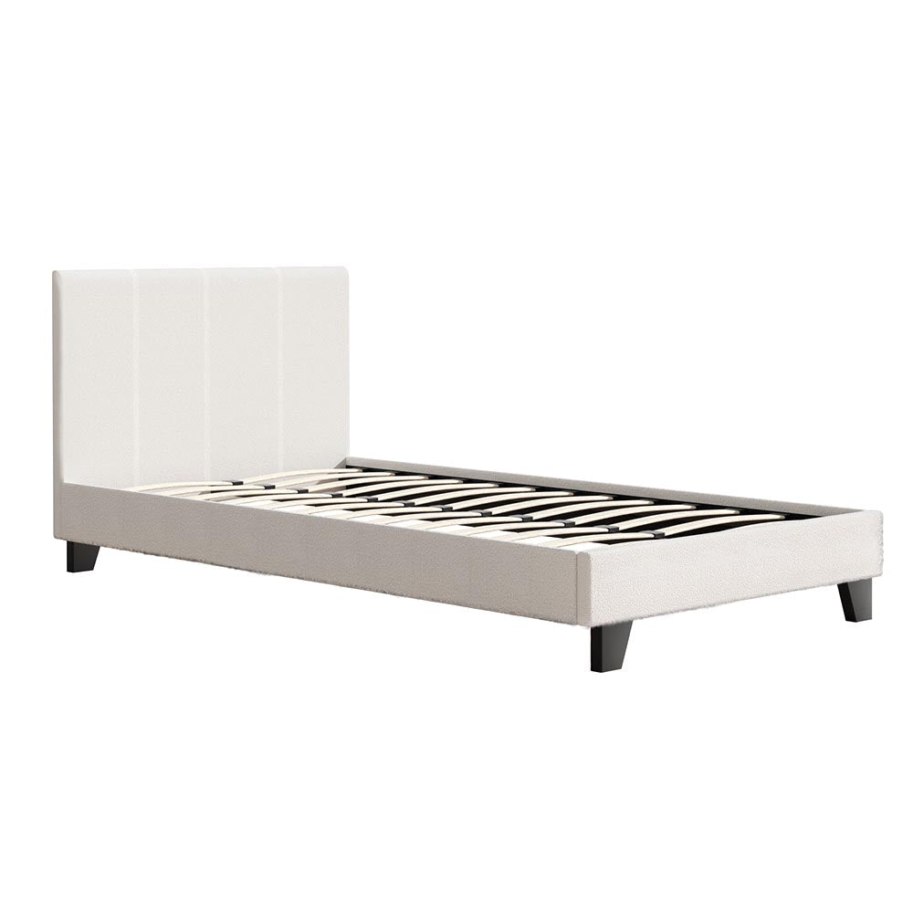 Jasper Bed & Mattress Package - White King Single