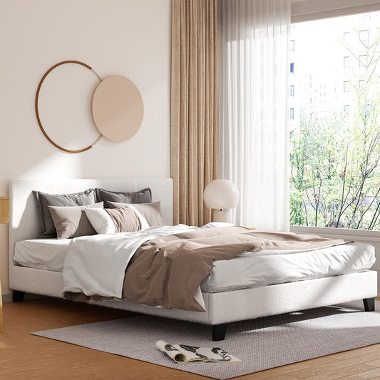 Jasper Bed & Mattress Package - White Queen