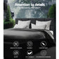 Berlin Bed Frame Fabric - Charcoal Queen