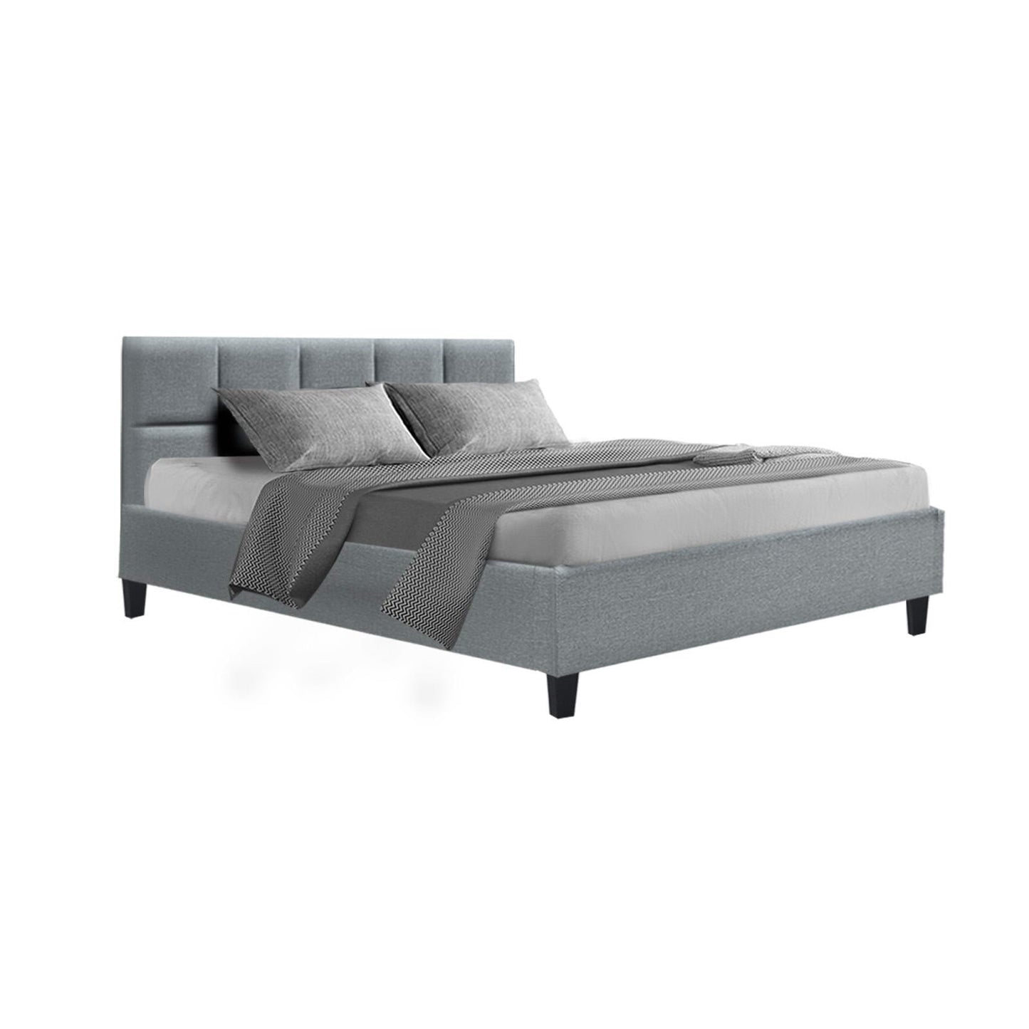 Pumice 24cm Bed & Mattress Package - Grey Queen