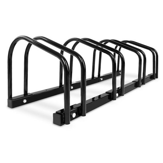 4 Bike Stand Floor Bicycle Storage Black