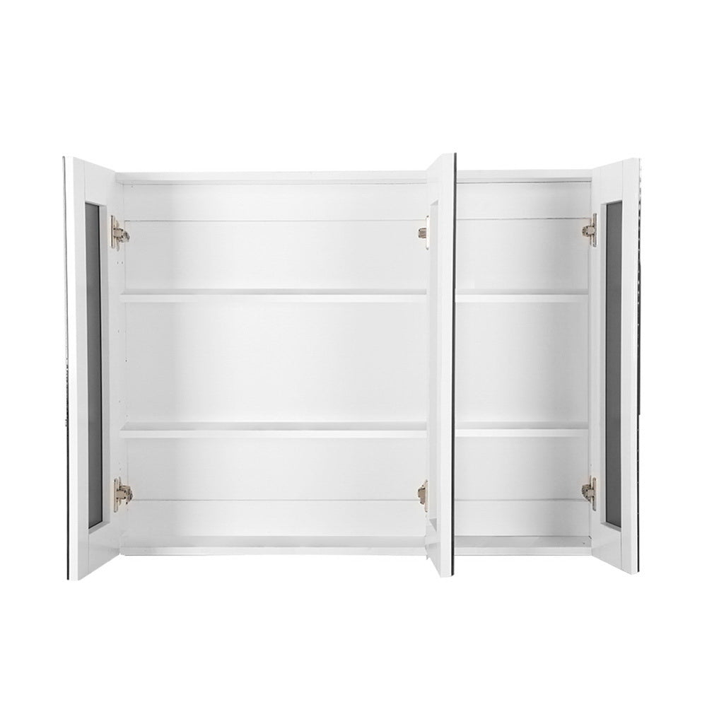 Bathroom Mirror Cabinet Vanity Medicine White Shaving Storage 1200x720mm