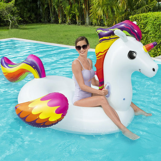 Unicorn Float Rider Inflatable Ride On Floating Pool Lounger 224x156CM