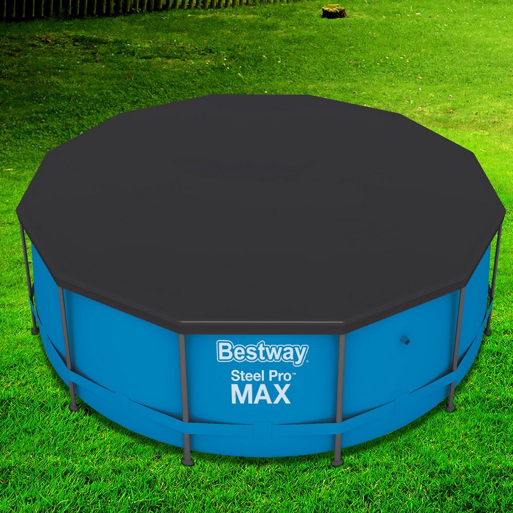 Factory Buys Pool Cover Fits 3.66m/12ft Round Swimming Pool PVC Blanket 3.7m