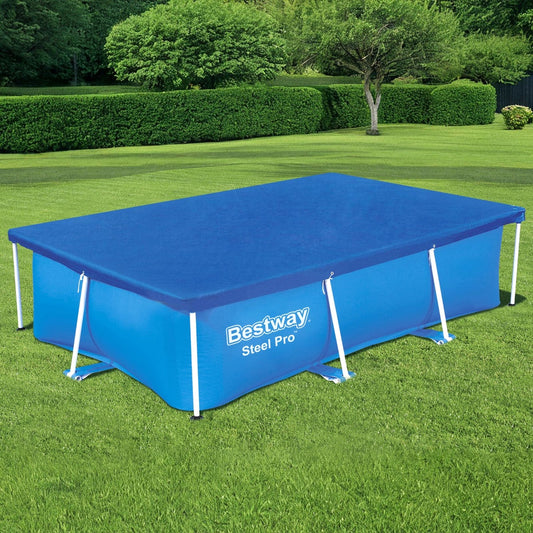 Pool Cover 264x174cm Rectangle Swimming Pool PE Shelter Fits 259x170cm Pools