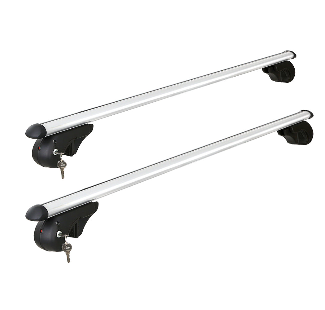 Universal Car Roof Rack 1360mm Cross Bars Aluminium Silver Adjustable Car 90kgs load Carrier