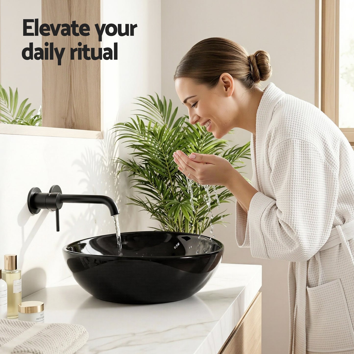 Bathroom Basin Ceramic Vanity Sink Hand Wash Bowl 41x34cm