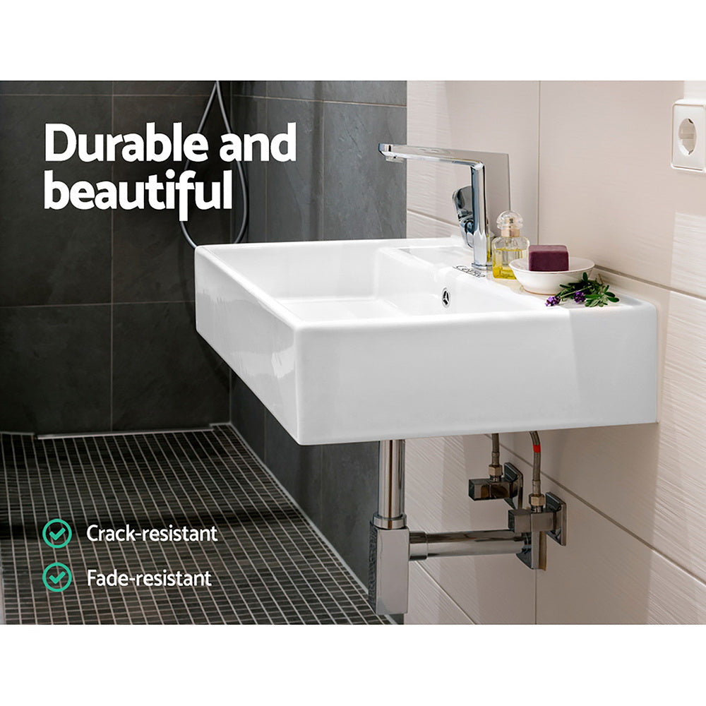 41.5x41.5x14.5cm Ceramic Rectangle Sink Bowl - White