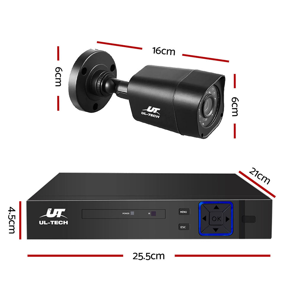 CCTV Security System 4CH DVR 4 Cameras 1080p