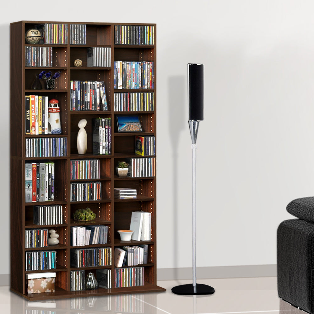 Artiss Bookshelf CD Storage Rack - Walnut