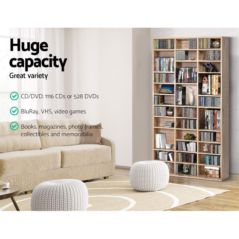 Artiss Bookshelf Cd Storage Rack - Bert Oak