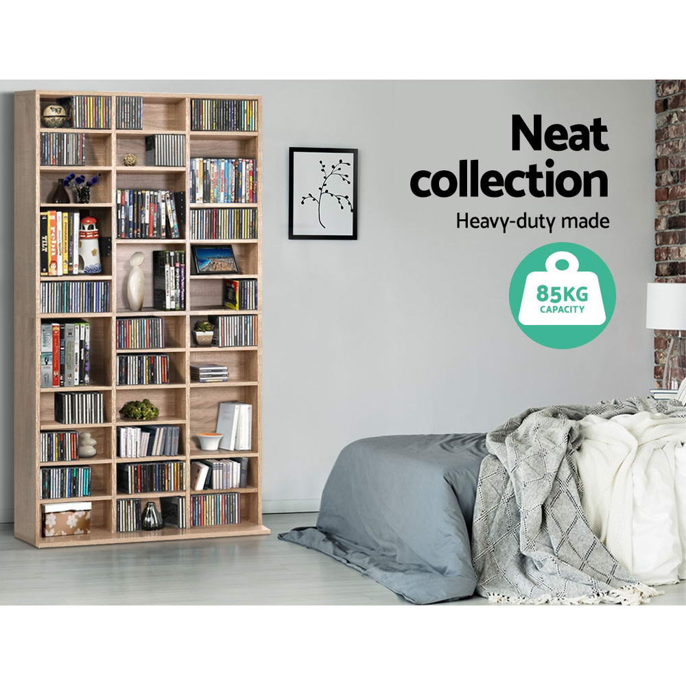Artiss Bookshelf Cd Storage Rack - Bert Oak