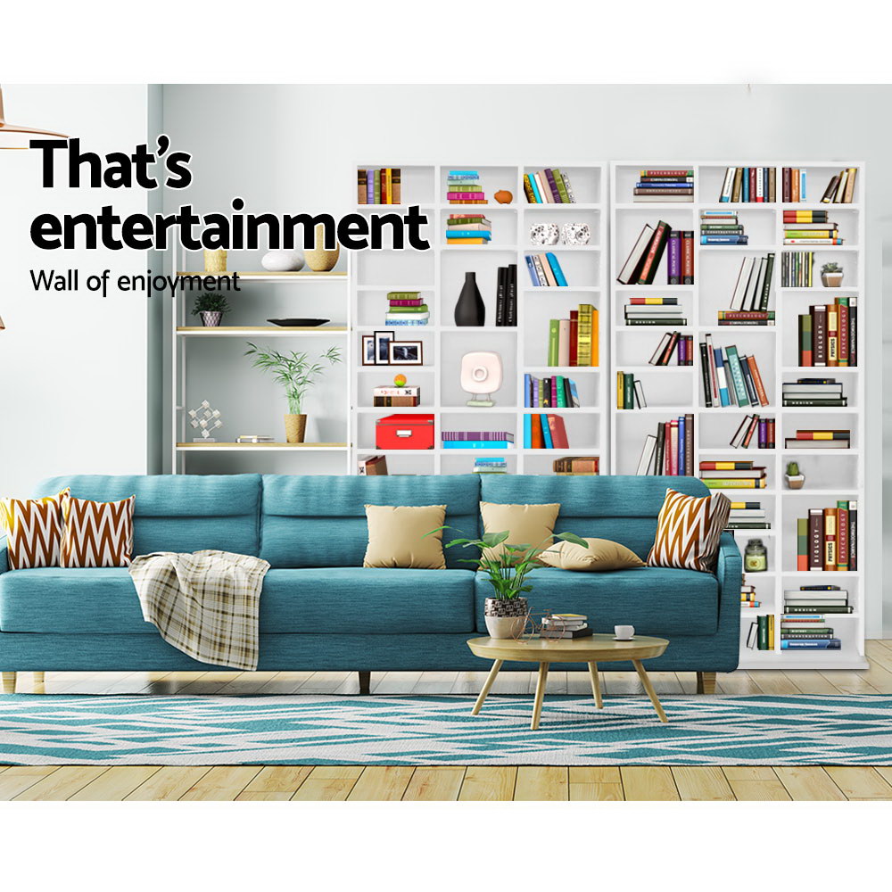 Artiss Bookshelf Cd Storage Rack - Bert White