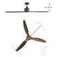 52'' Ceiling Fan With Remote Control Fans 3 Wooden Blades Timer 1300mm