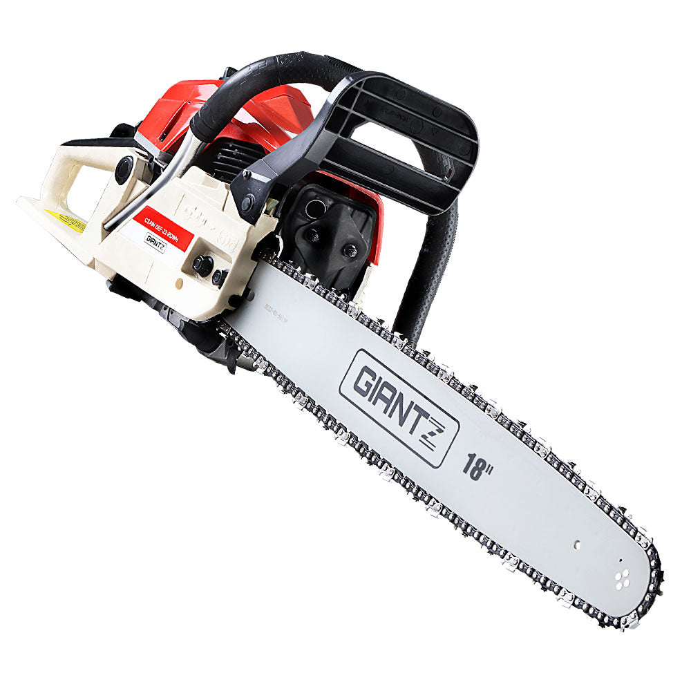 Chainsaw Petrol 75CC 18" Bar Commercial E-Start Pruning Chain Saw