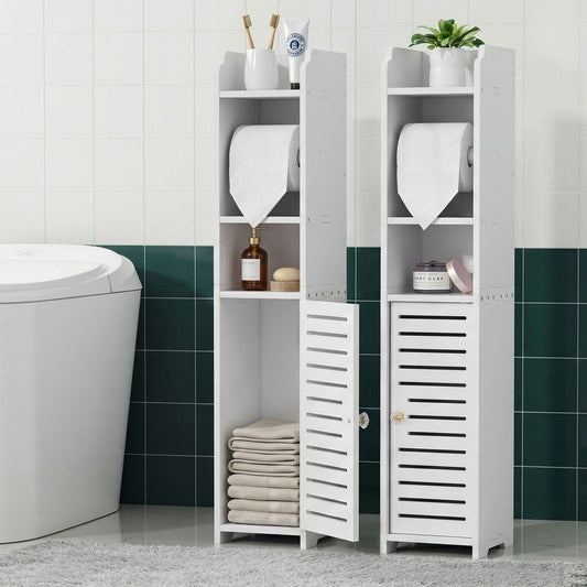 Set of 2 Bathroom Cabinet Toilet Roll Holder 76cm