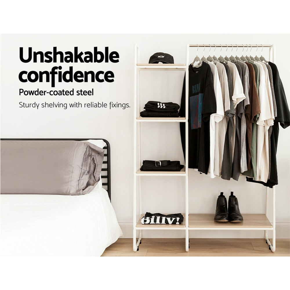 Wardrobe Clothes Rack Airer Coat Stand 150cm