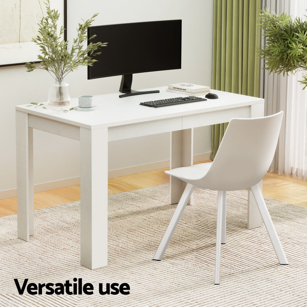 5-Piece Nello White Dining Table & Chair Set Rectangle