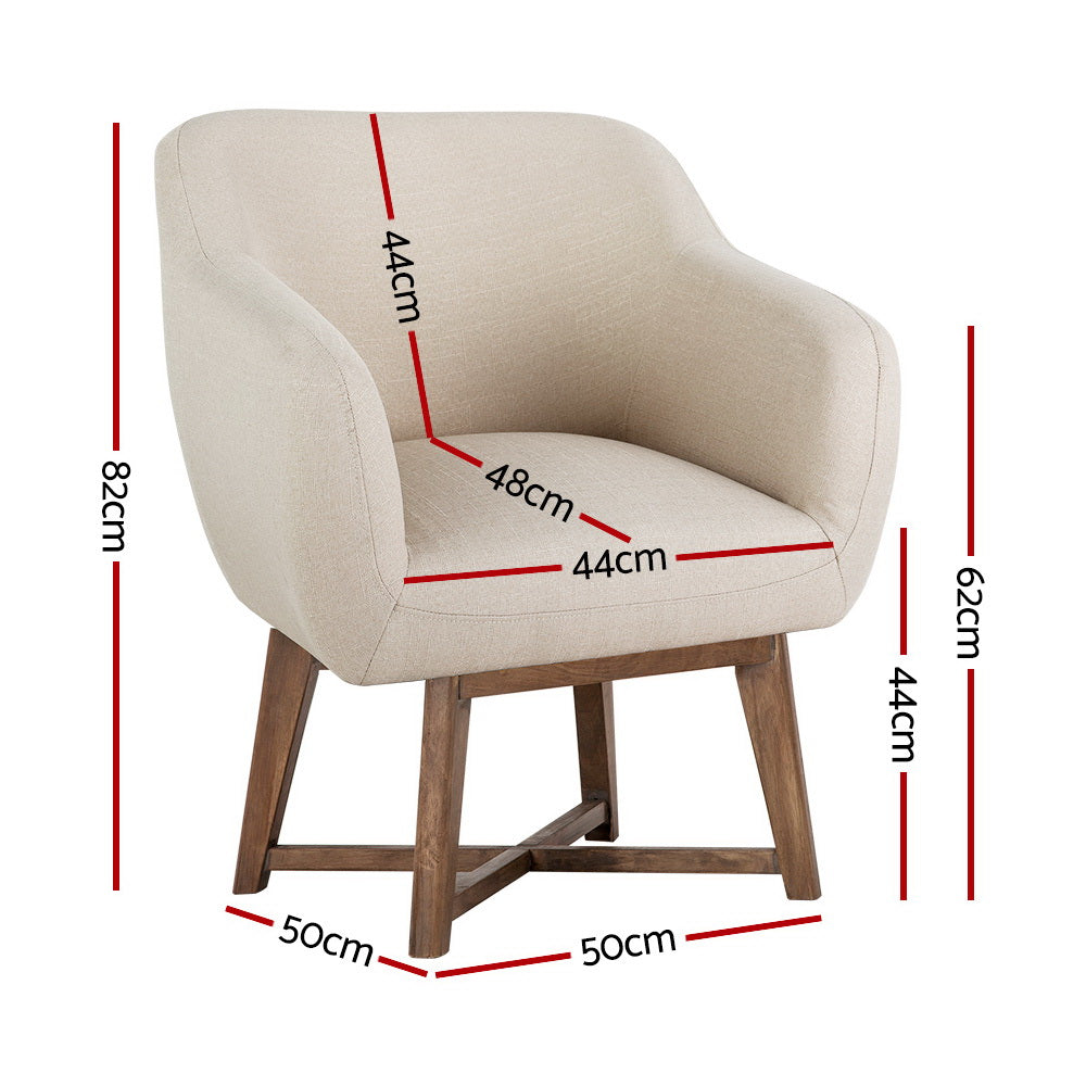 Aston Armchair Tub Chair - Beige