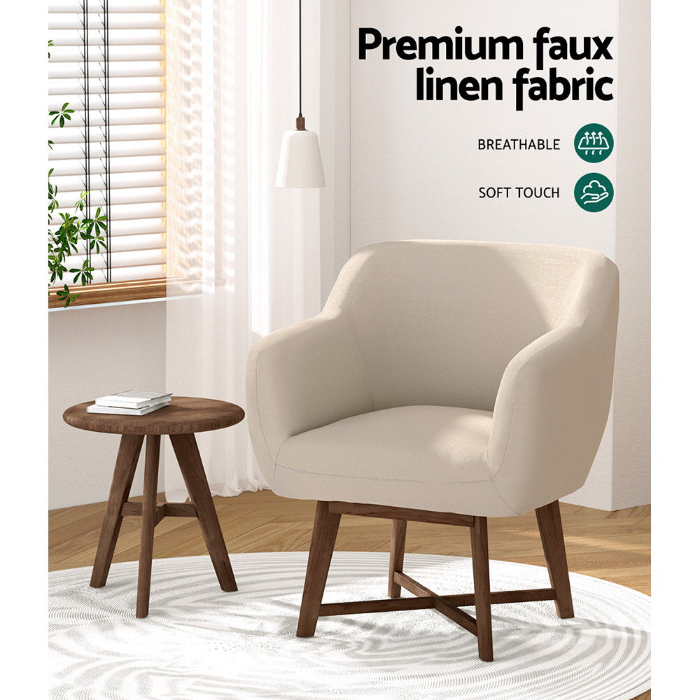 Aston Armchair Tub Chair - Beige