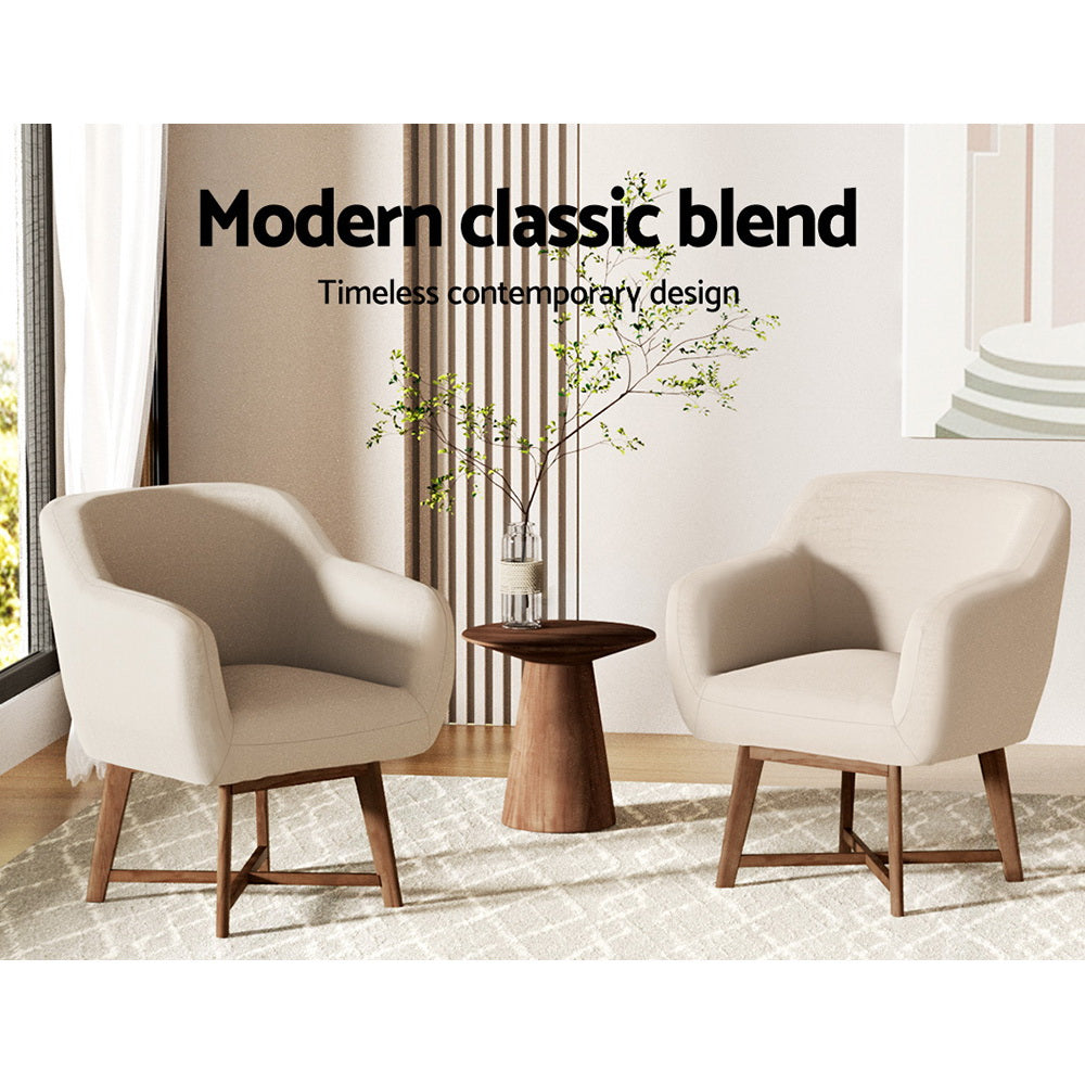 Aston Armchair Tub Chair - Beige