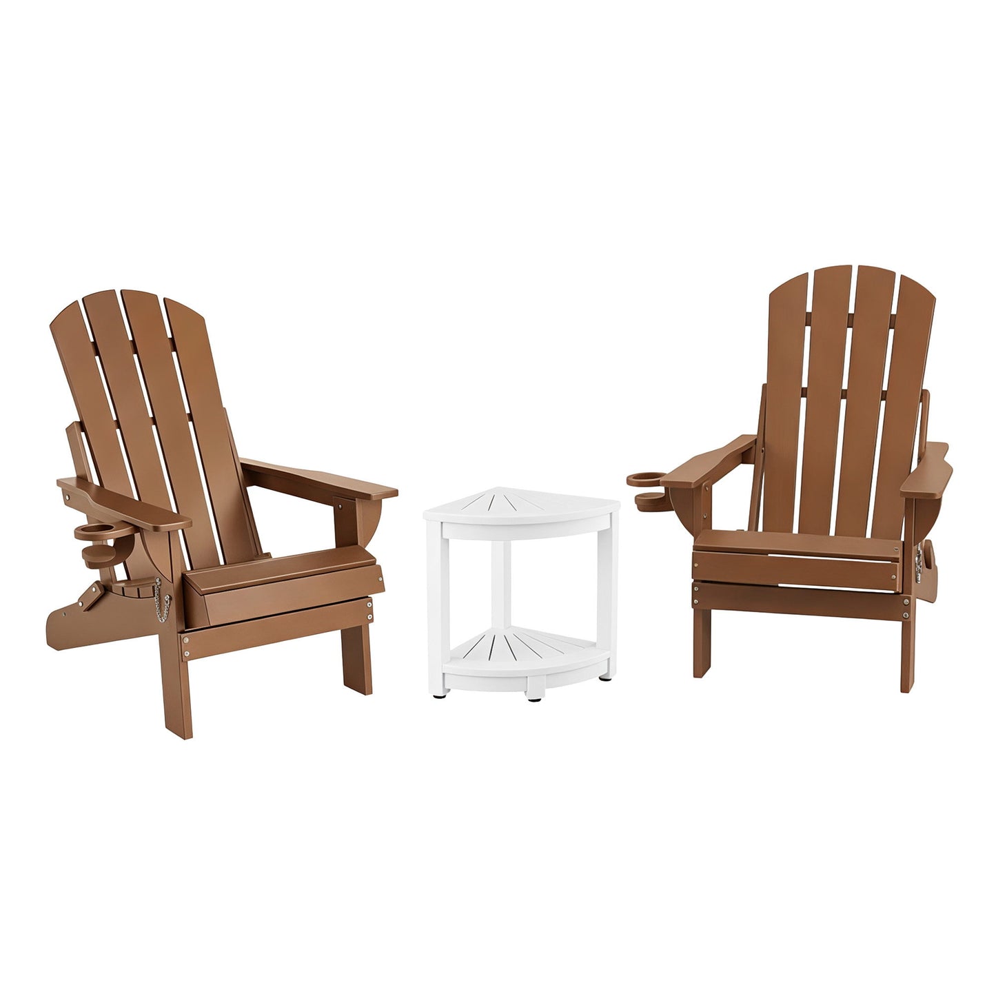 Adirondack Gardeon Outdoor Table and Chairs HDPE Folding Beach Chair Patio Furniture