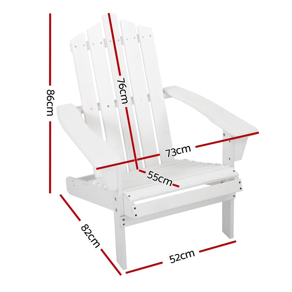 Adirondack Gardeon Outdoor Chairs Wooden Beach Chair Patio Furniture Garden