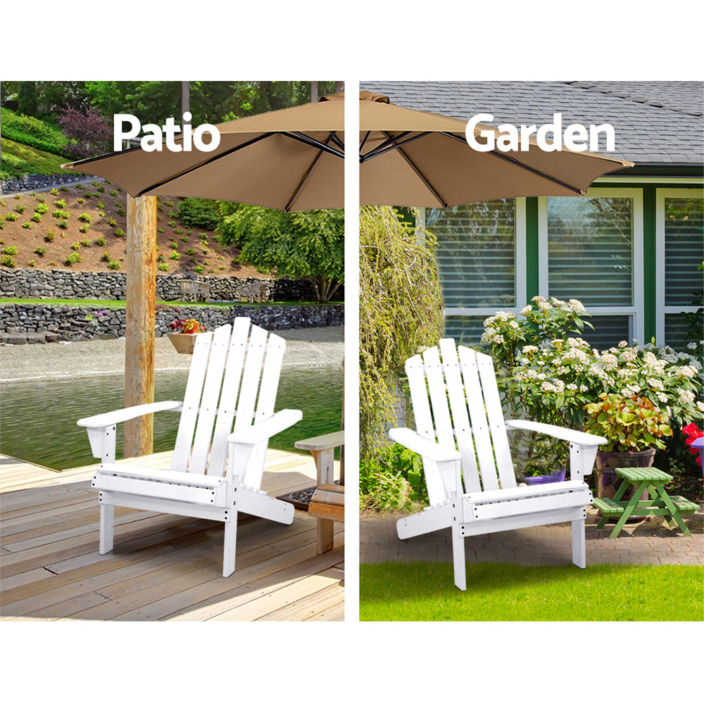 Adirondack Gardeon Outdoor Chairs Wooden Beach Chair Patio Furniture Garden