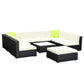 Chester 9-Seater Furniture Set Wicker Garden Patio Lounge 10-Piece Outdoor Sofa - Black