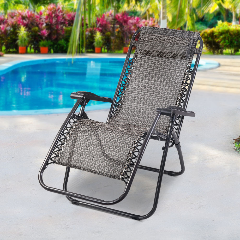 Zero Gravity Recliner Chairs Outdoor Sun Lounge Beach Chair