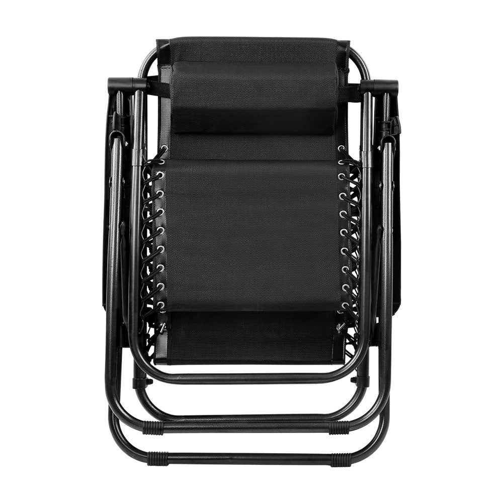 Loughton Zero Gravity Folding Recliner Outdoor Chair - Black