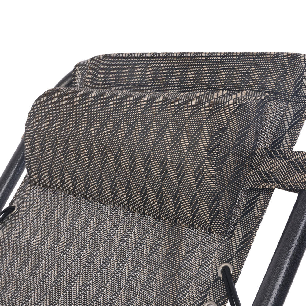 Loughton Set of 2 Zero Gravity Folding Recliner Outdoor Chair - Grey