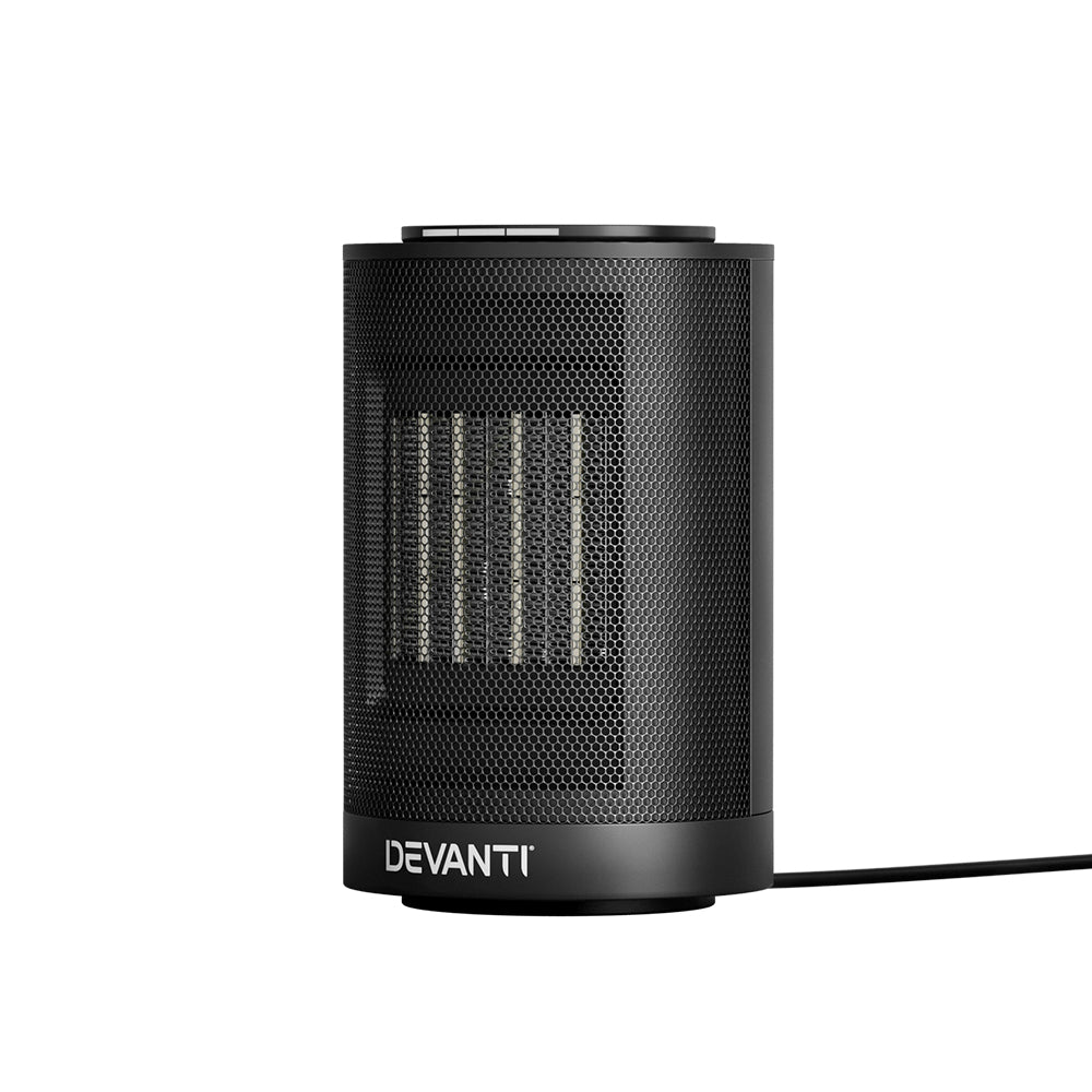 Electric Fan Heater 1200W - Black