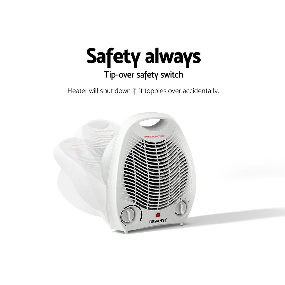 Electric Fan Heater 2000W - White