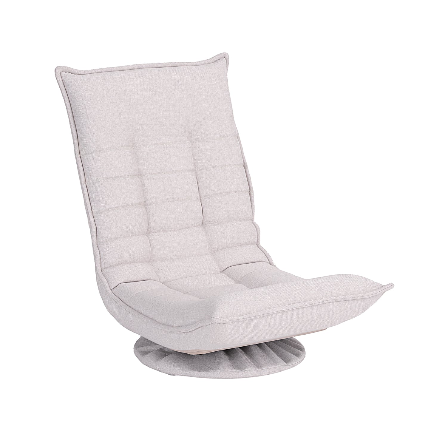 Milada Swivel Floor Chair 5 Adjustable Foldable Lounge Seat Floor Sofa Chair - Beige Grey