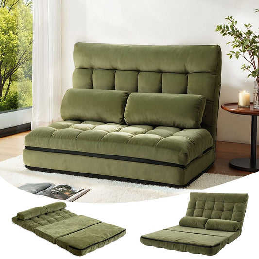 Merryn 2-Seater Lounge Sofa Bed Fabric - Green