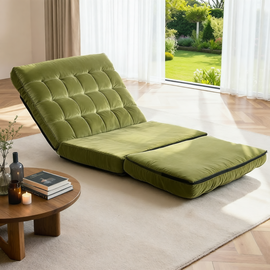 Merryn 2-Seater Lounge Sofa Bed Fabric - Green