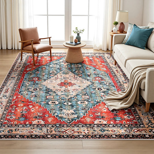 Iveta 200x290cm 200x290cm Floor Rug Large Washable Area Rug Modern Living Room Carpet Mat