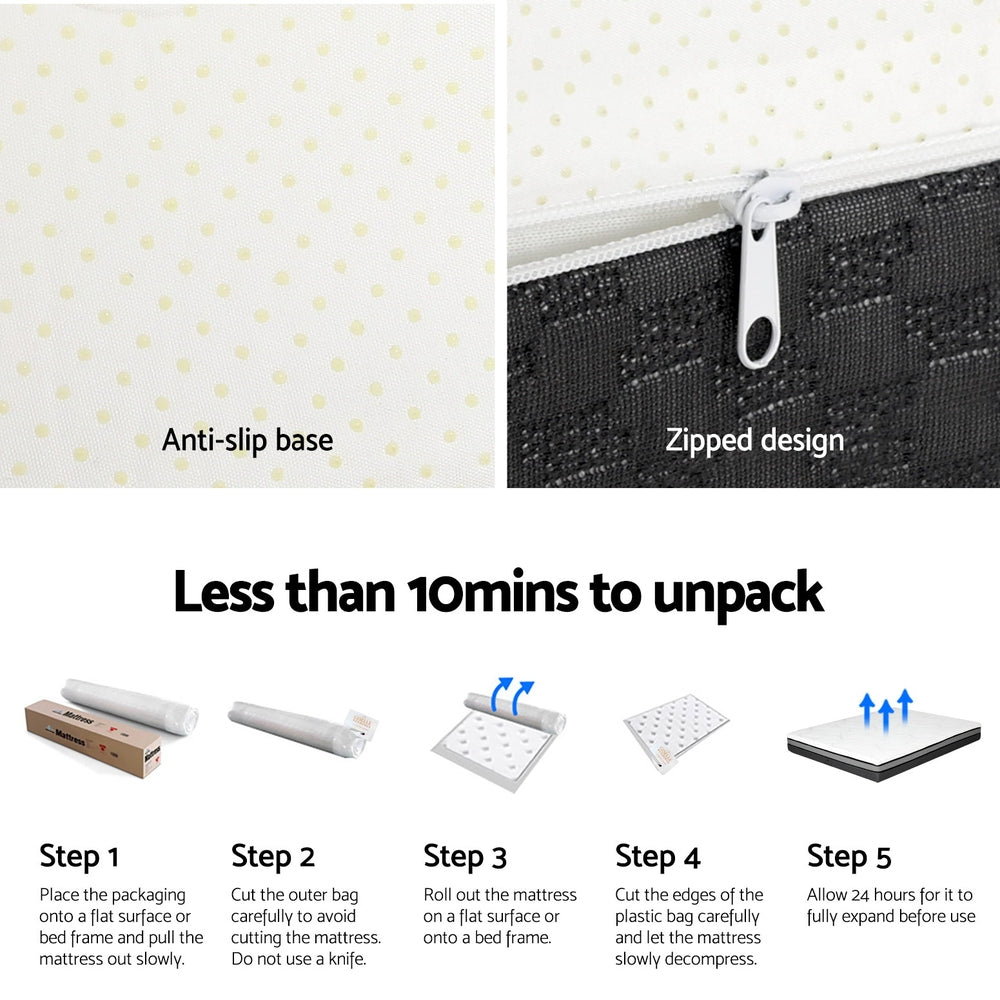 Akira 25cm Memory Foam Mattress Cool Gel Non Spring Comfort - Double