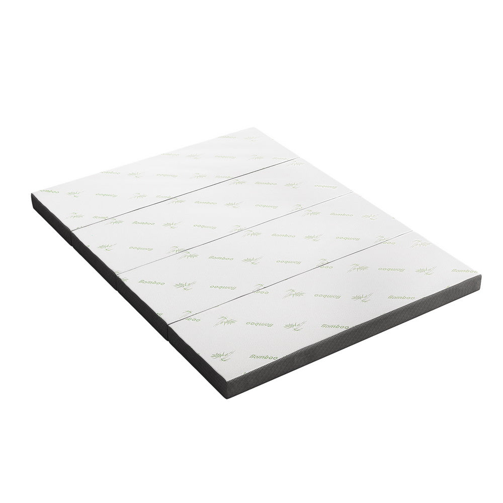 Andrew 12cm Foldable Mattress Folding Foam Bamboo - Queen