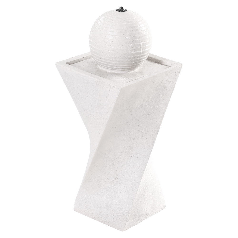 Solar Fountain Water Feature Bird Bath Outdoor Garden LED Lights Ball 85cm