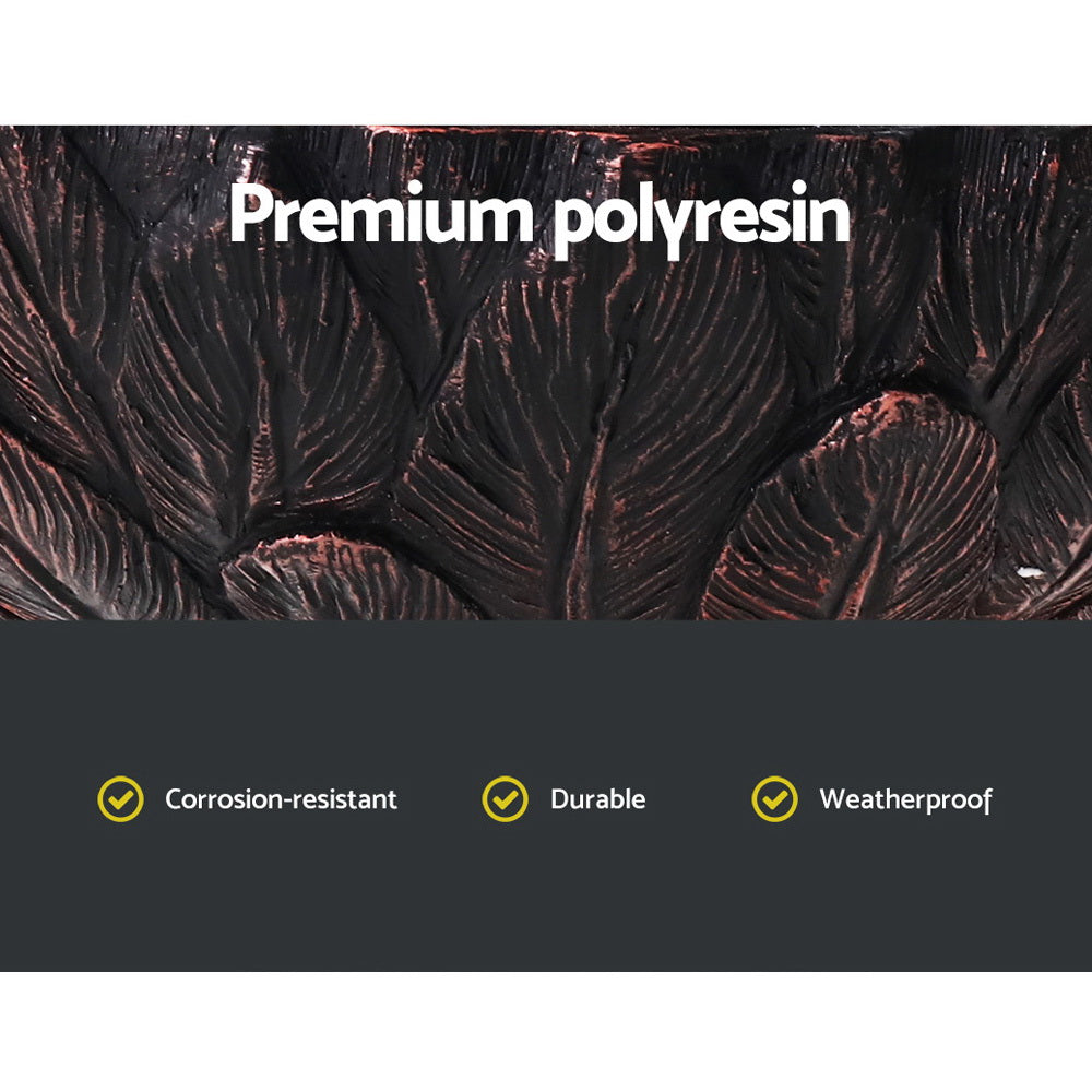 Solar Water Feature Tier Fountain with Pump Kit Bird Bath 106cm - Peacock