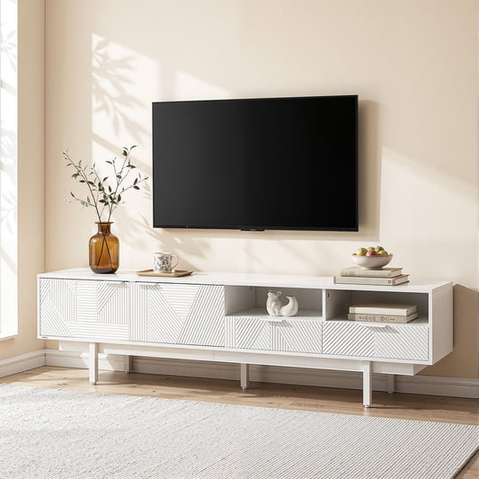 Osric 200cm TV Unit Entertainment Unit Storage Cabinet Drawer - White