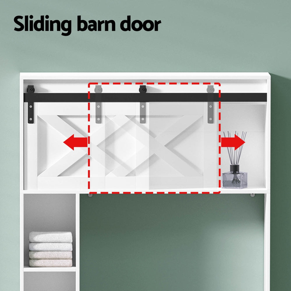 Bathroom Cabinet Over the Toilet Storage Organiser Laundry Shelf 128cm
